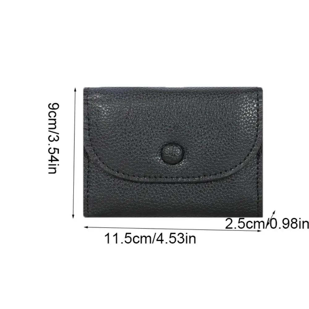 Soft Zipper Women's Wallet Pu Leather Practical Card Holder Multifunctional Business Card Bag Mini Coin Purse Unisex