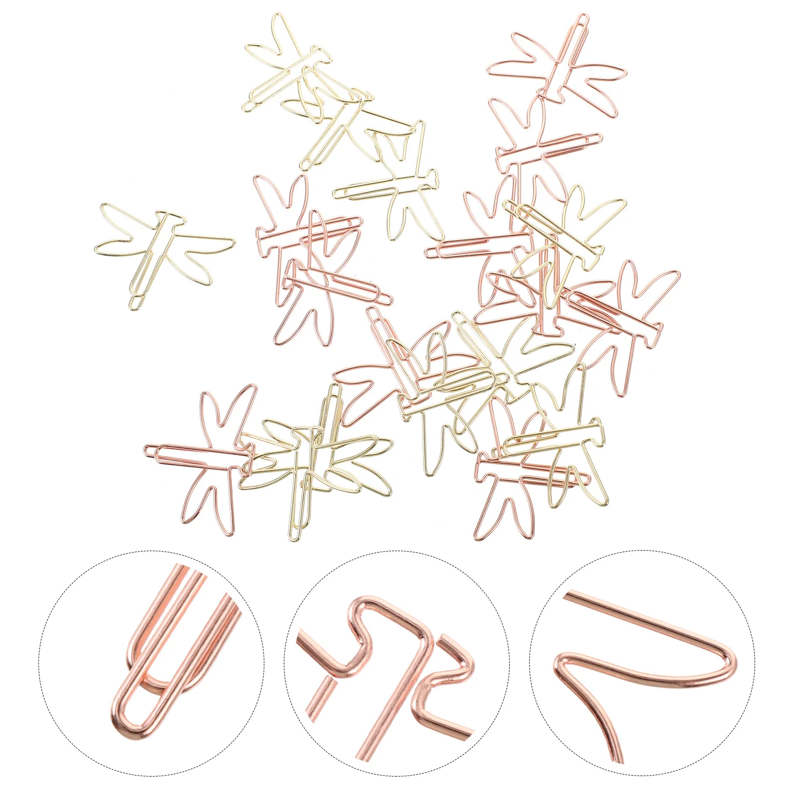 

20Pcs Insect Paper Clips Creative Shaped Metal Document Clips for Office School DIY Bookmark File Holder Small Supplies