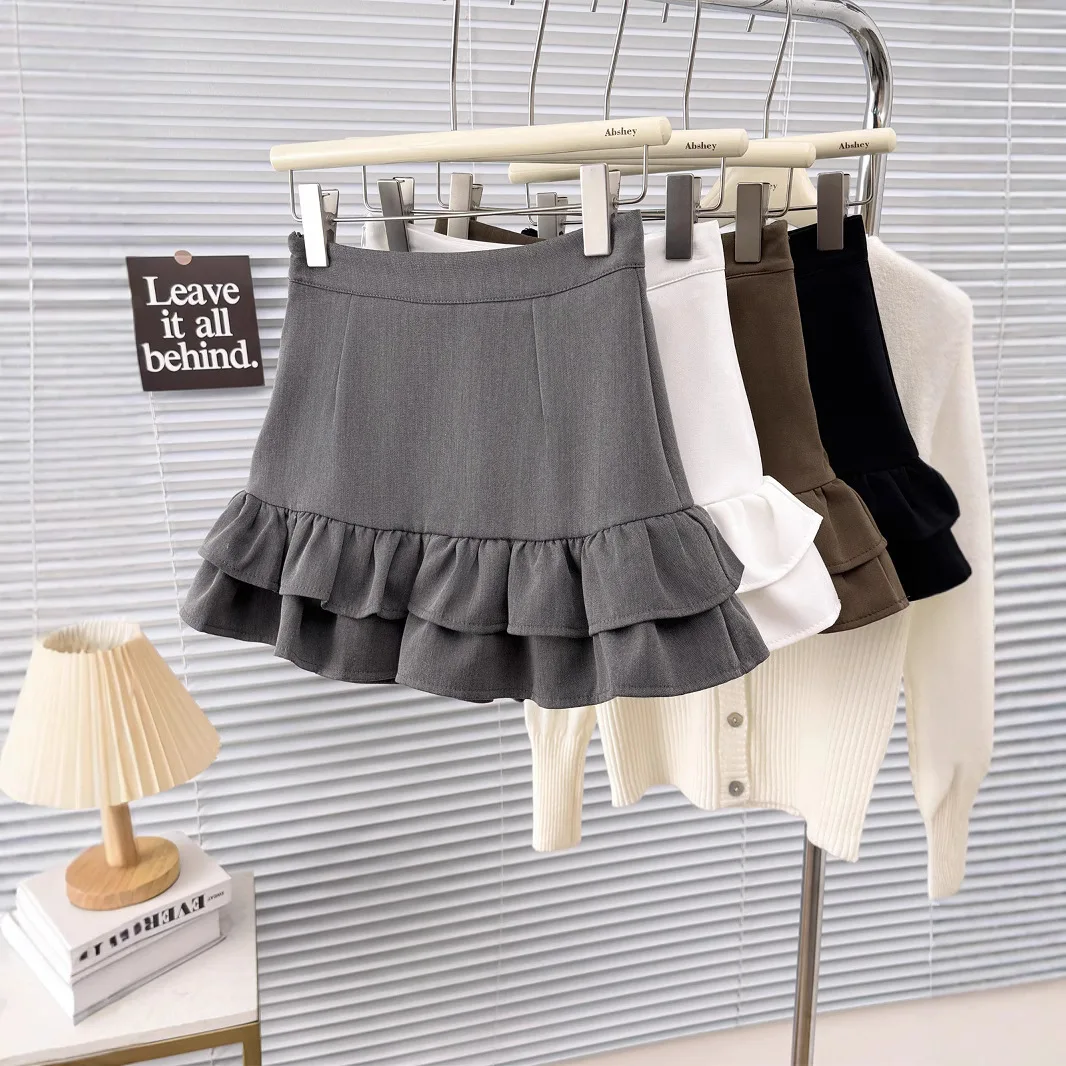 

Sweet Ruffle Fishtail Skirt 2026 Spring New Design Sense High Waist Fashion Hip Skirt