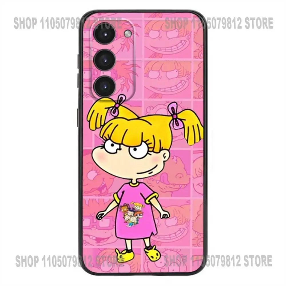 Capa de telefone dos desenhos animados r-rugrat chuckies para samsung galaxy a20,21s,22,31,32,52,53,72,73,80,91 capa preta de silicone macio