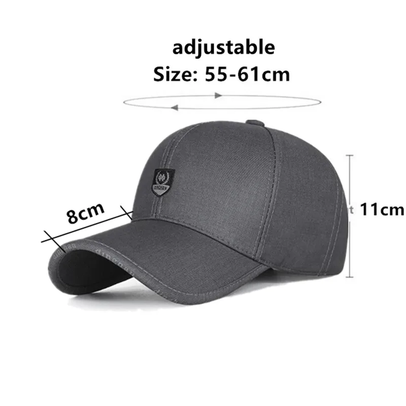 New Autumn Baseball Caps For Men Simple Classic Casual Sports Cap Camping Fishing Hats Brand Golf Cap Snapback Cap Men's Cap