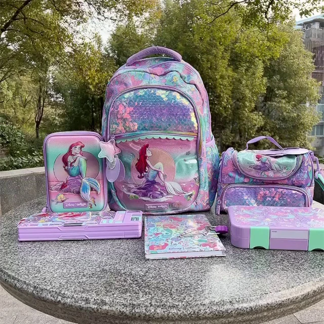 Disney mochila escolar de sirena Smiggle para ninos estuche para boligrafos para estudiantes bolsa de almuerzo regalo para ninos AliExpress