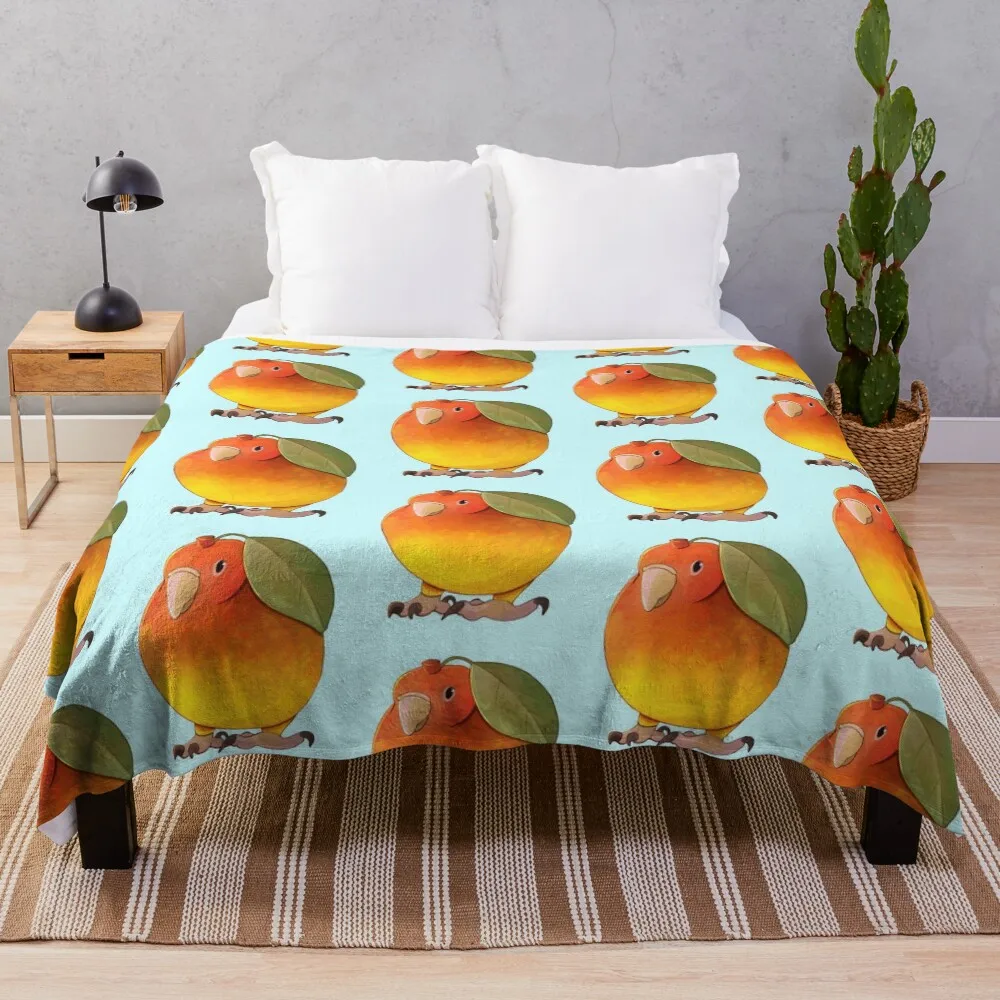 

Mango Parrot Throw Blanket Warm Napping Blanket for Office Couch Bed