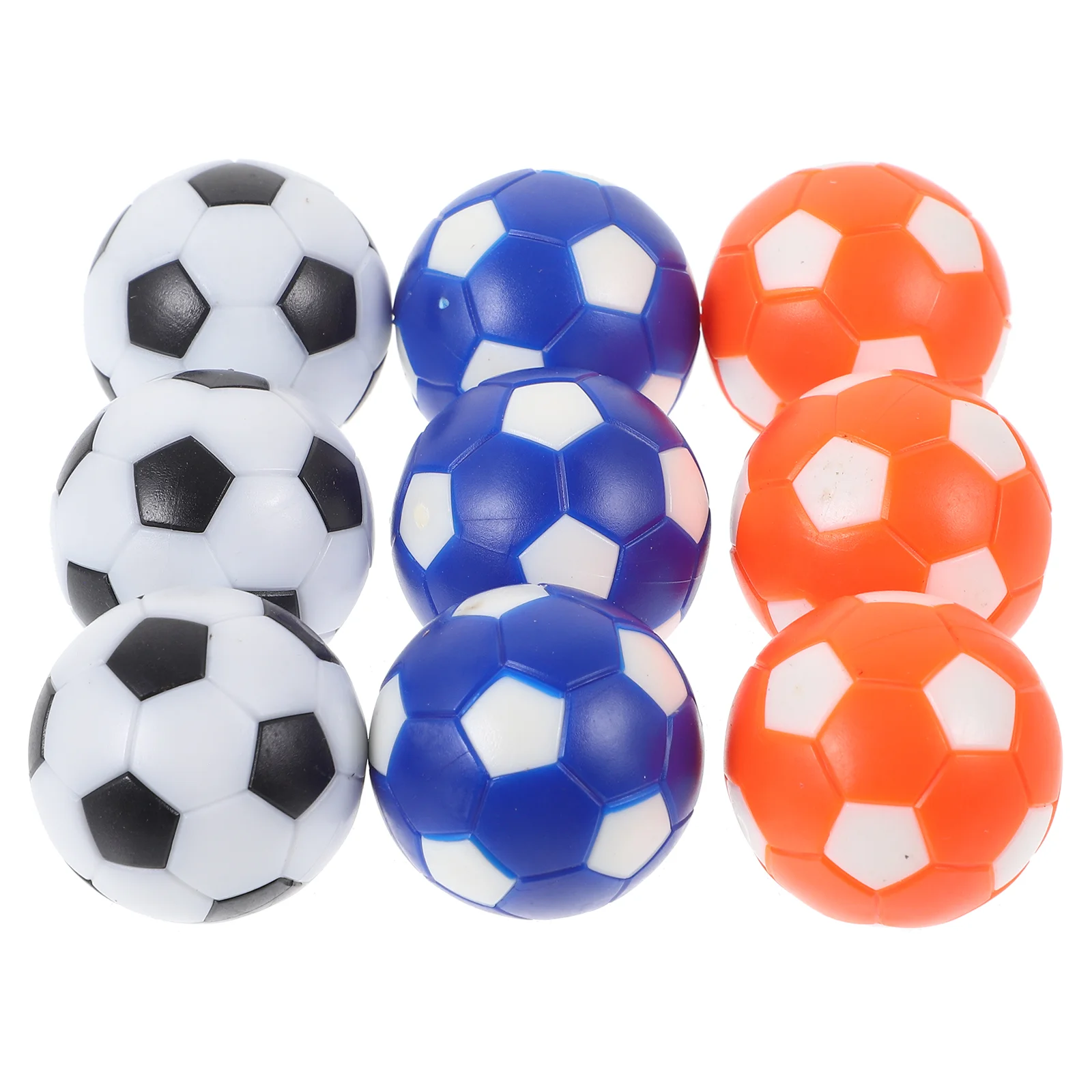 9 Uds. Accesorios Mini máquina de fútbol de mesa para niños, modelo de Color de 28mm, caderas de fútbol para niños (resina respetuosa con el medio ambiente)