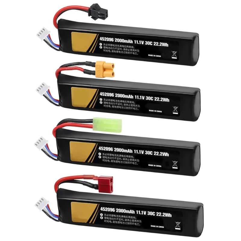 Airsofts Battery 11.1V Rechargeable 3S LiPo 2000mAh 30C for RemoteControl Toy 87HC