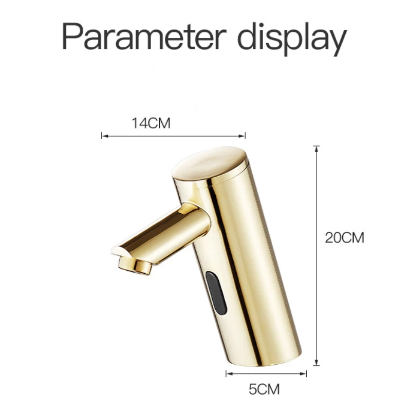 Imagem -06 - Torneiras Touchless Banheiro Ouro Misturador Smart Sensor Basin Torneira Infravermelha Pia de Luxo Torneira de Cozinha Automática Torneira de Água de Alta Tecnologia