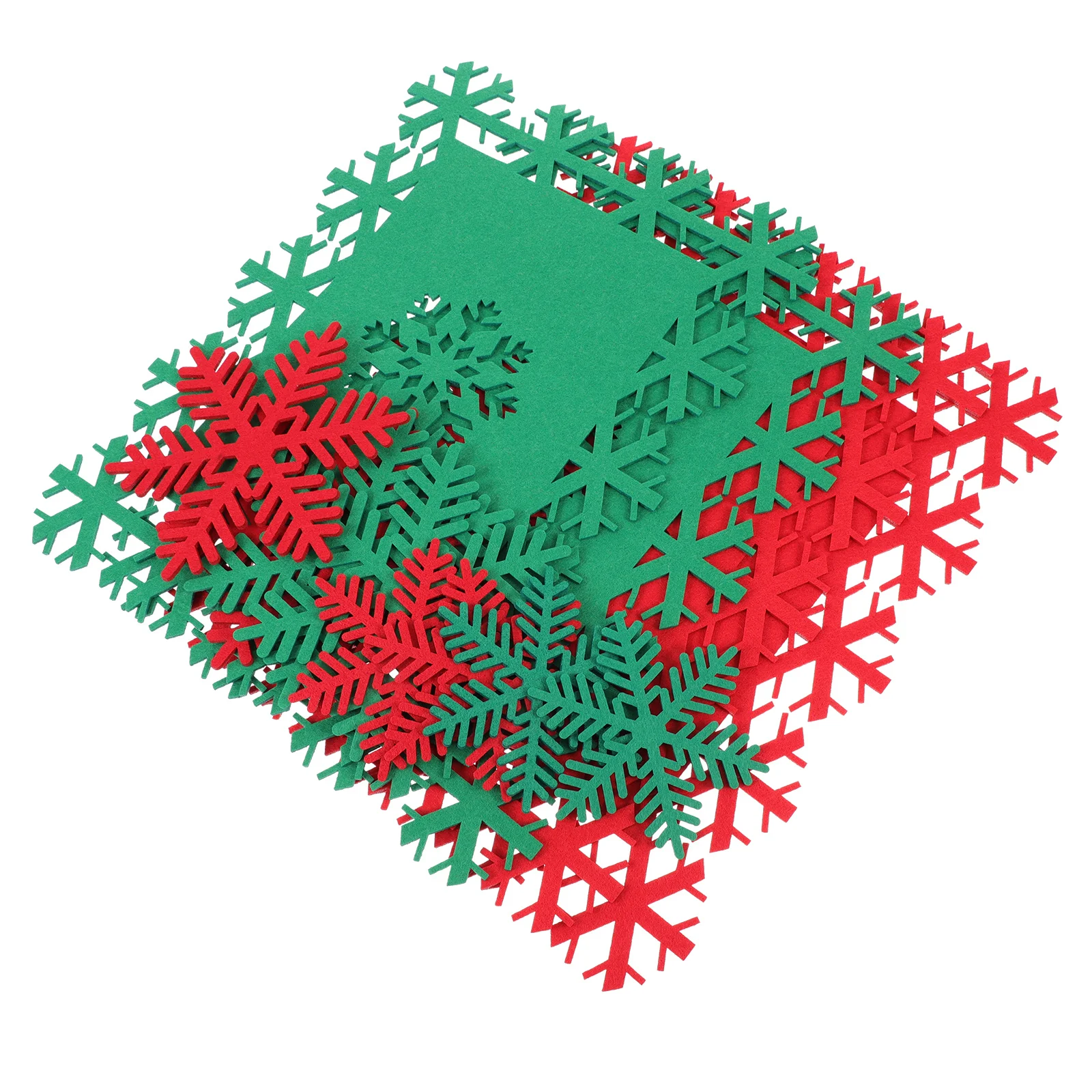 12 Buah Alas Meja Natal Tahan Panas dari Kain Felt, Alas Dekoratif untuk Perlengkapan Pesta Makan Malam Liburan