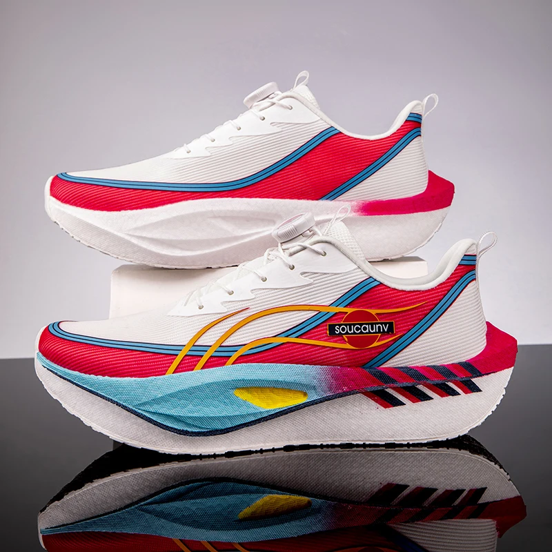 أحذية الجري الرجالية المصنوعة من الكربون، أحذية الماراثون الرياضية المتخصصة للتنفس، خفيفة الوزن للنساء، أحذية رياضية مريحة غير قابلة للانزلاق
