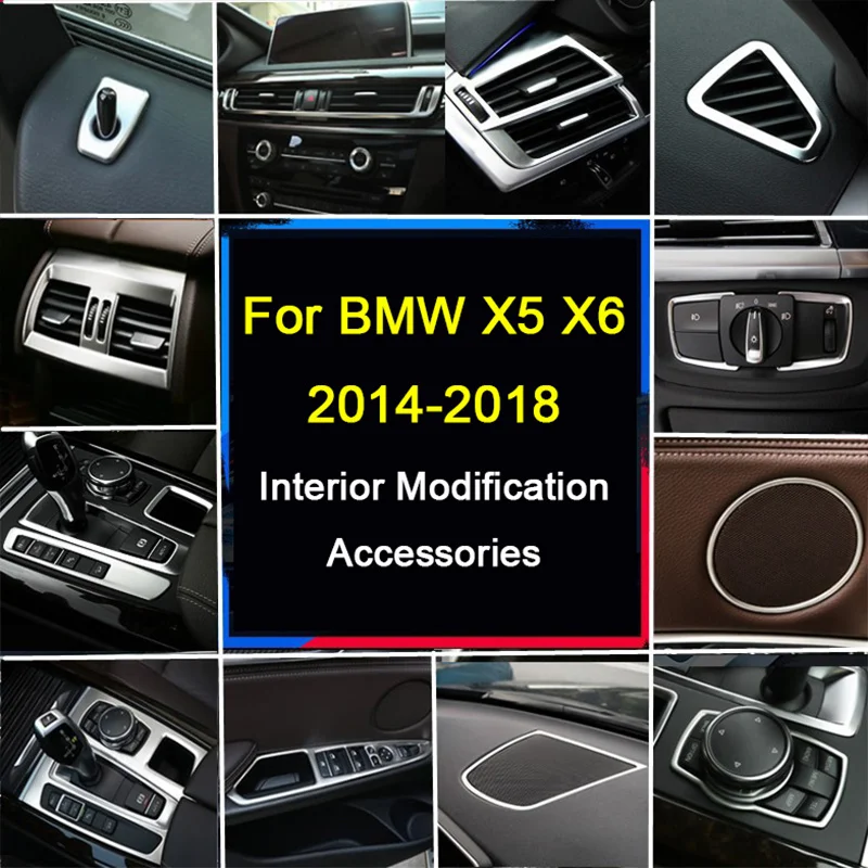 

For BMW X5 X6 F15 F85 F16 F86，Car Interior Protection Accessory,Auto Center Console Gear Shift Panel Trim Cover Air Outlet Frame