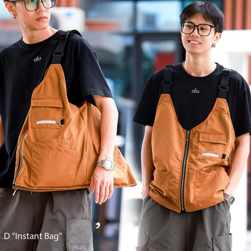 Unisex Outdoor Utility Apron Vest Cargo Workwear for Hiking Camping Picnic Fishing Gardening Multi Pockets Sleeveless Work Apron