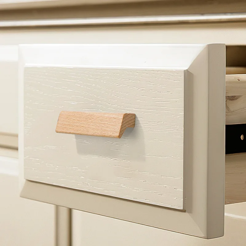 Nordischer Möbelgriff aus Holz für Schranktüren, Schubladen und Kleiderschränke aus massivem Buchen- oder Walnussholz – Detail 5