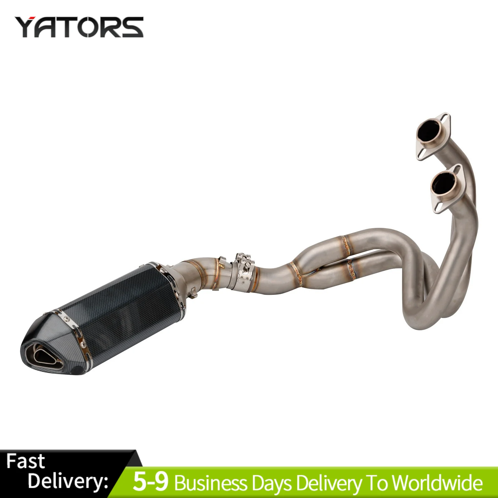 

For Kawasaki Ninja 650 Z650 2012-2022 Full System Exhaust Tips Black Header Pipe Exhaust Systems Exhausts Pipes