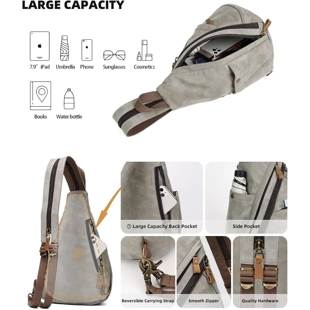 حقيبة ظهر جلدية كاجوال للاستخدام الخارجي للرجال والنساء، مثالية لركوب الدراجات والمشي لمسافات طويلة والسفر