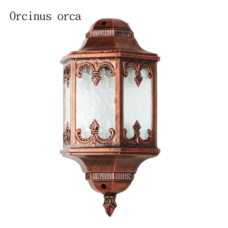 

European Garden half LED outdoor wall lamp patio balcony American antique waterproof wall lamp free shipping