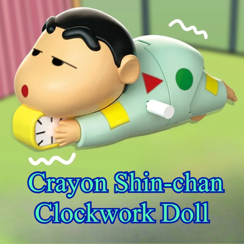 Crayon Shin-chan Clockwork Model Toy Don't Want To Get Up Anime Figure Model Toy Propel Alarm Clock Dynamic Crawl Toys Fun Gift - view 2