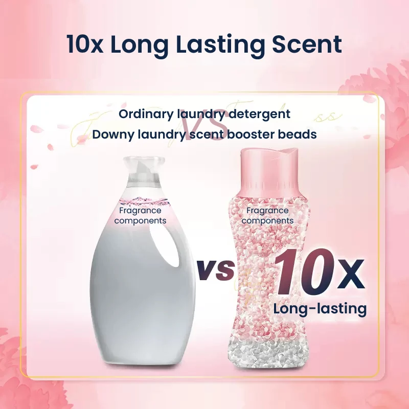 Perles de rappel de parfum de blanchisserie Downy, adoucissant de parfum de vêtements, semi-permanent naturel, parfum longue durée, Sakura Forest, Rose Enge Woods, 450g