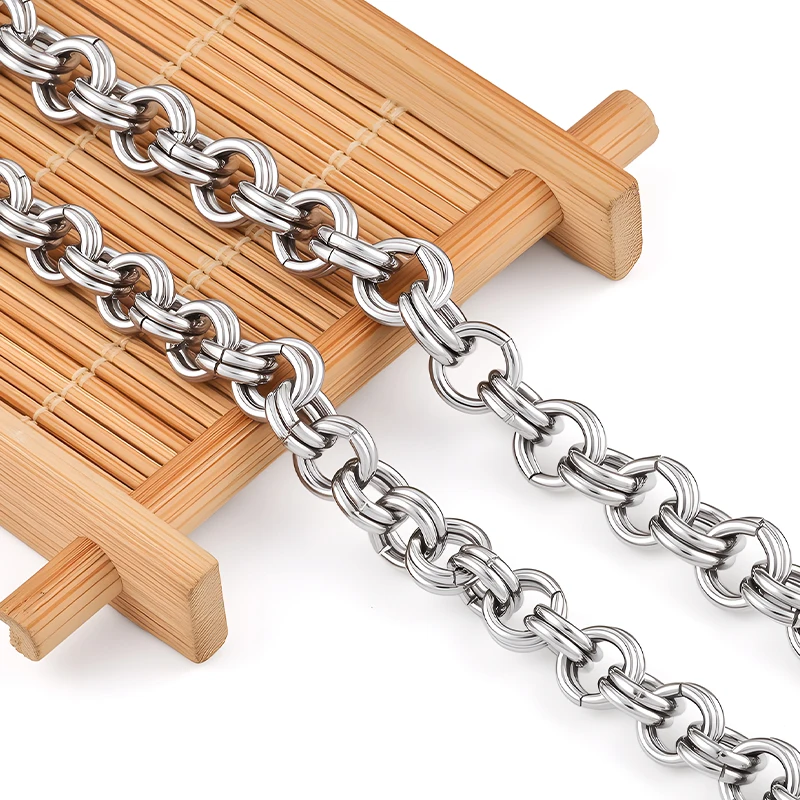 

Цепочка из нержавеющей стали 7 мм 8 мм, двойное кольцо-кольцо, для изготовления браслетов, ожерелий, аксессуаров для рукоделия, материалов для творчества