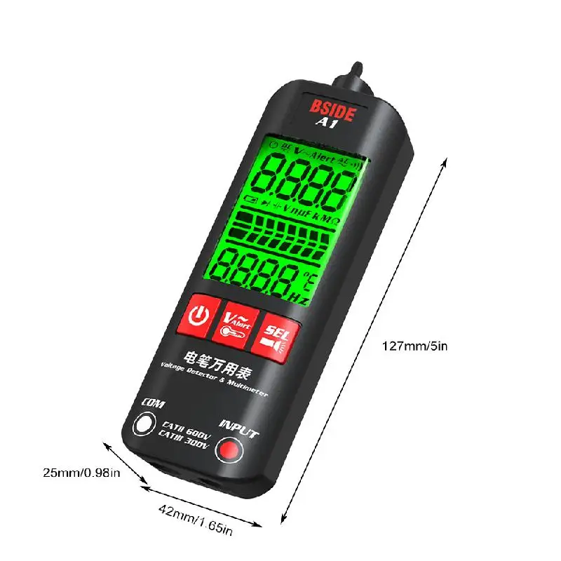 A1 Fully Automatic Anti-Burn Intelligent Digital Multimeter Digital LCD Backlight multimetro Voltage Ohm NCV Hz Live wire Tester