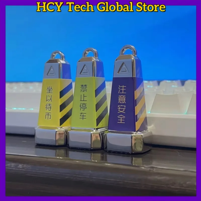 HCY 70g Solid Alloy Keyboard Presser Weight 10-Level Anti-Slip Zero Rebound 22×22×52mm Auto Key Holder for Esports AFK Gaming