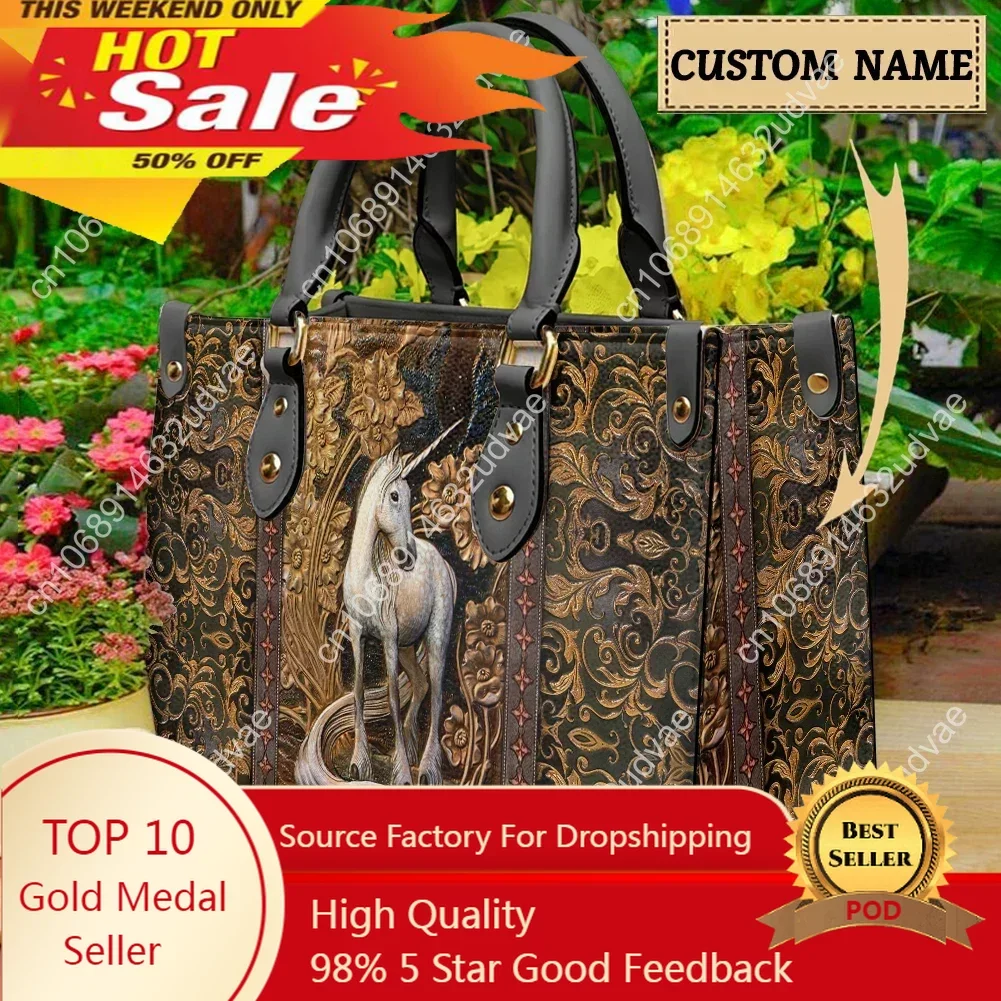 

Women Tote Running Horse Vintage Brand Designer Cross Body Bags for Female Women Luxury PU Leather Girls Handbags Bolsa Mujer