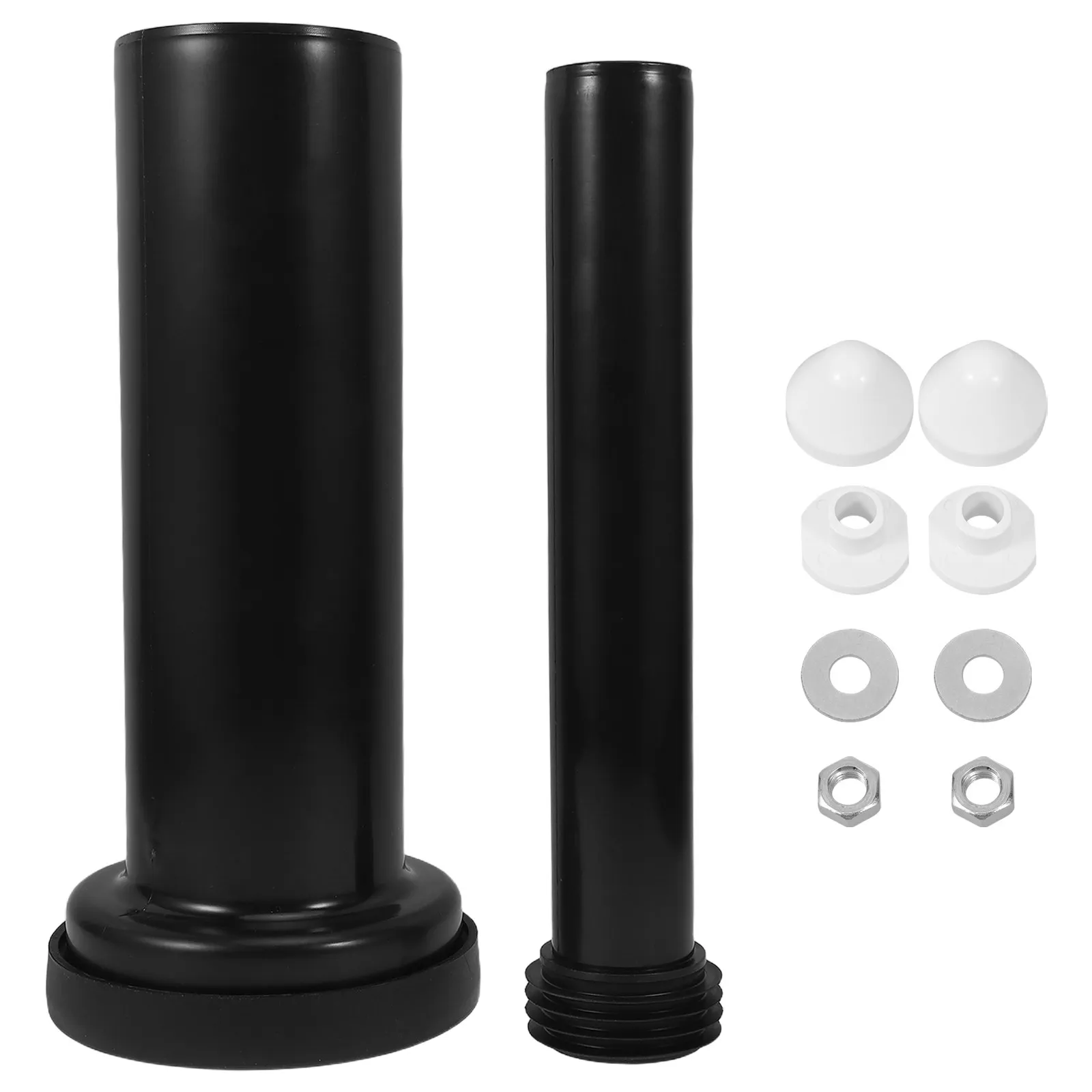 Wall-Mounted Tank Accessories Set with Rear Outlet Extension Pipe for Concealed Flush Drainage