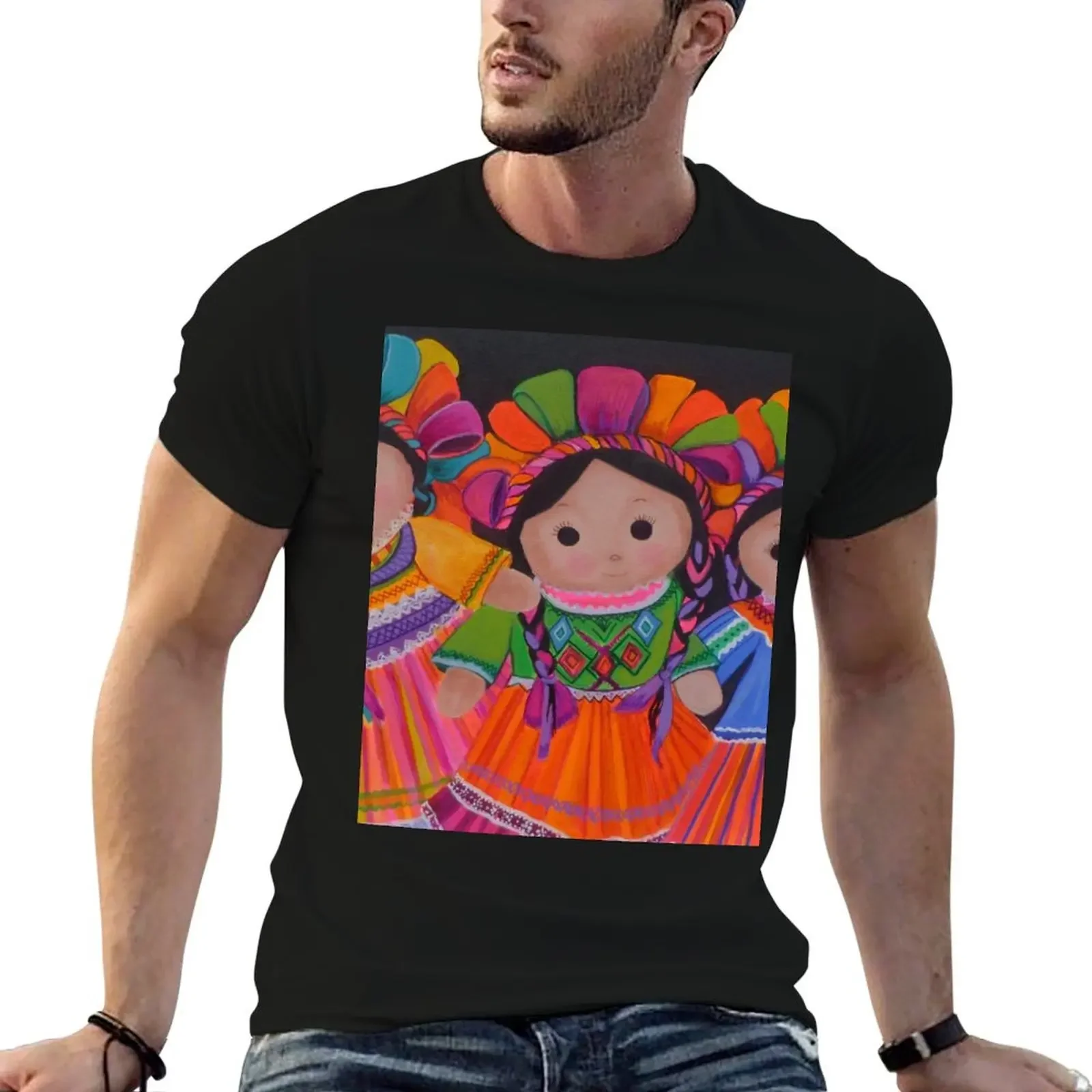 Mexican litte dolls T-Shirt boys whites anime stuff plus sizes mens t shirts top quality