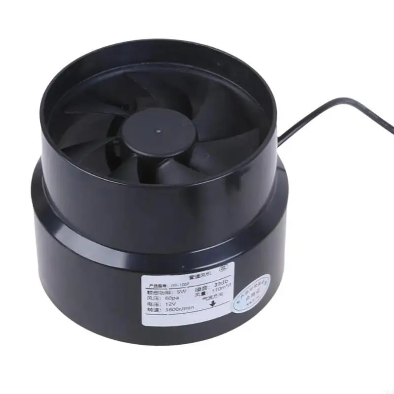 U4LA Quiet Marine Bilge Inline Blower Ventilation Fan 97mm Ventilation for Boats Motorhomes Durability ABS Construction 12V