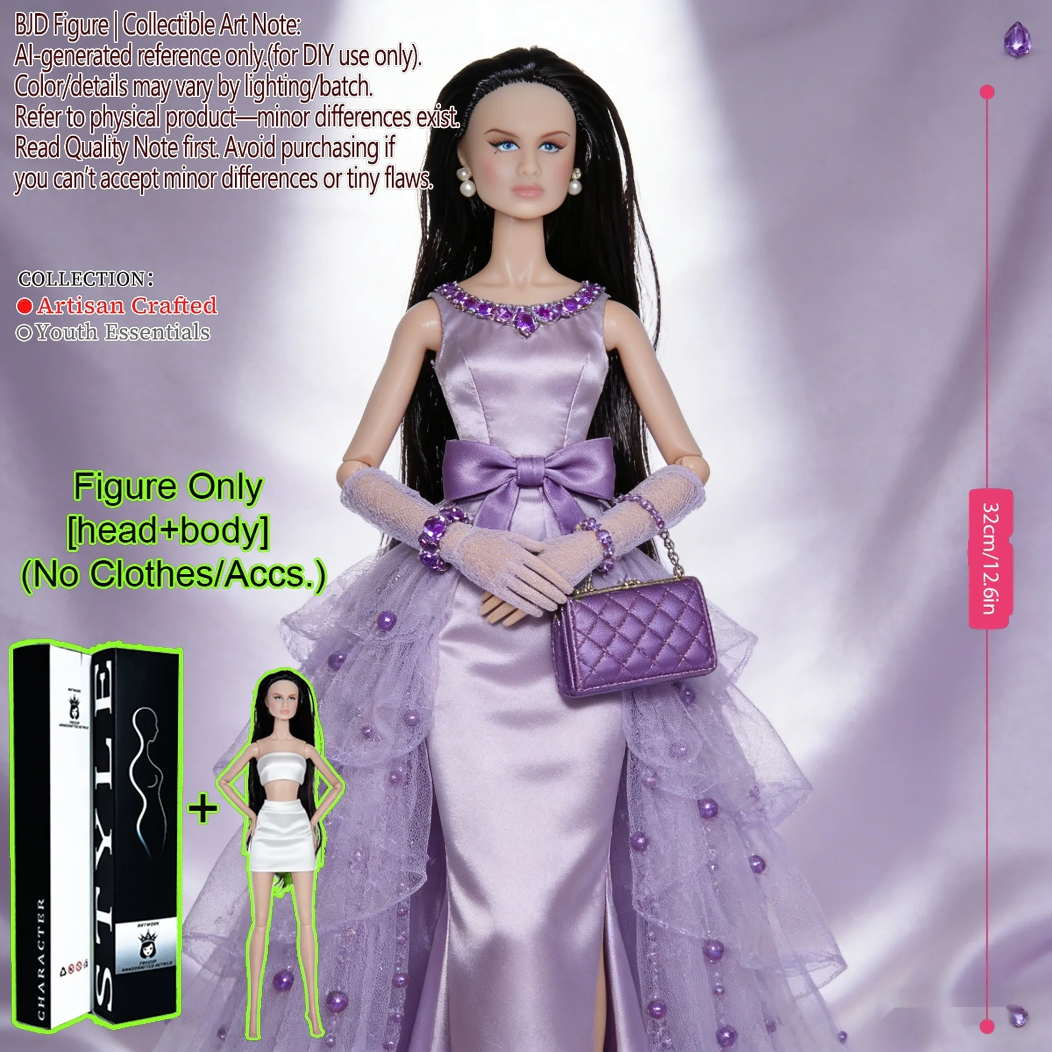 1/6 스케일 슈퍼모델 BJD/MJD 인형, 사실적인 메이크업, DIY 의상 호환, 휴일 선물(인형만, 옷 없음)