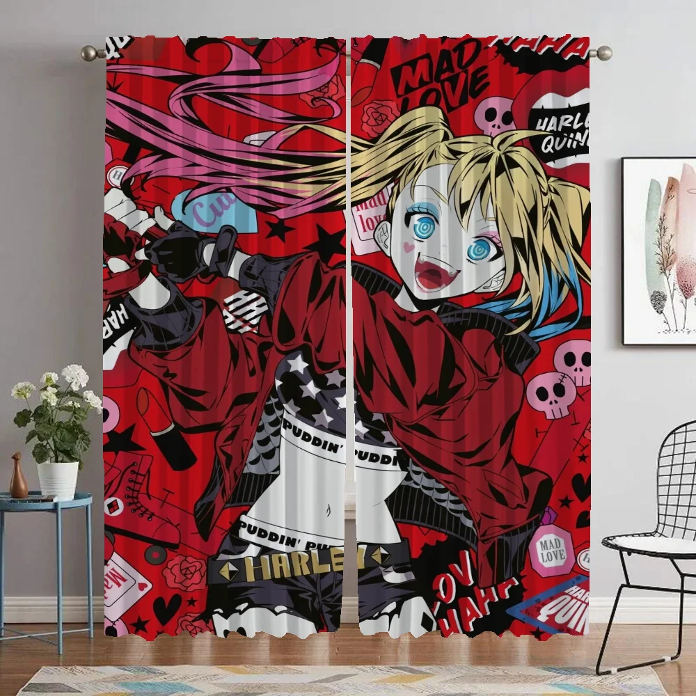 

Joker Tulle for Bedroom Blackout Curtains for Living Room Curtain Shades Partition Home Interior Curtains 2 Pieces Kitchen Child