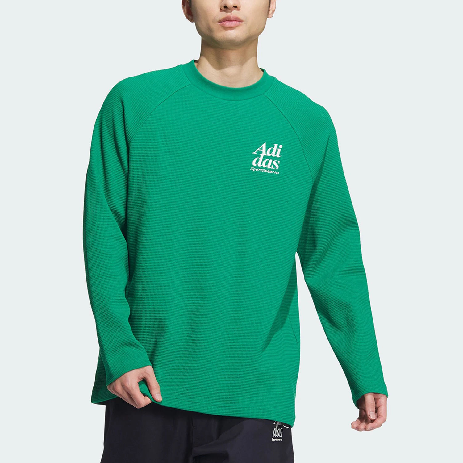 

Adidas genuine New Men's Round Neck Loose Casual Sport Long Sleeve T-Shirt JE6098