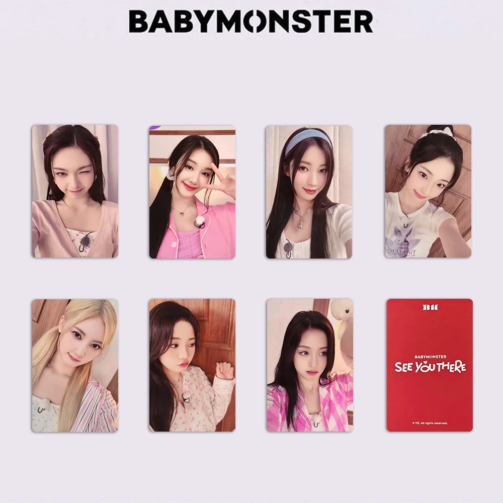 Imagem -06 - K-pop Idol Babymonster Lomo Cartão Novo Álbum Forever Photocards hd Impresso Cartão Postal Haram Rora Ahyeon Asa Ruka Fãs Presentes Pcs por Conjunto