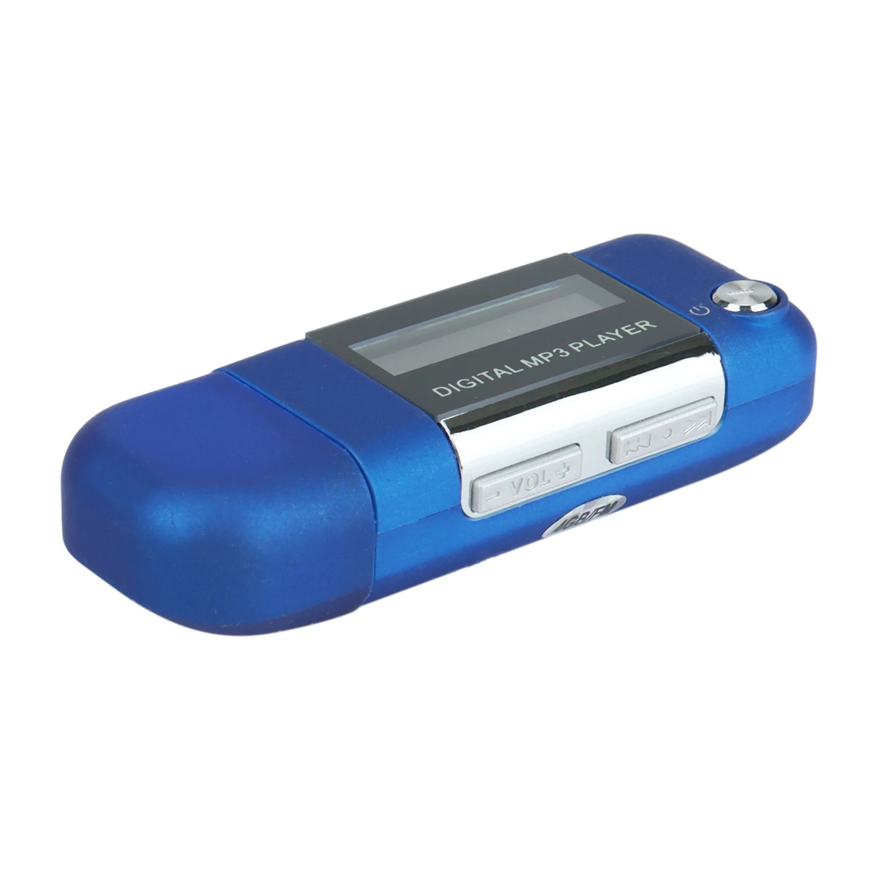 Reproductor de música con disco U de 4 GB, compatible con batería AAA reemplazable, grabación (azul)