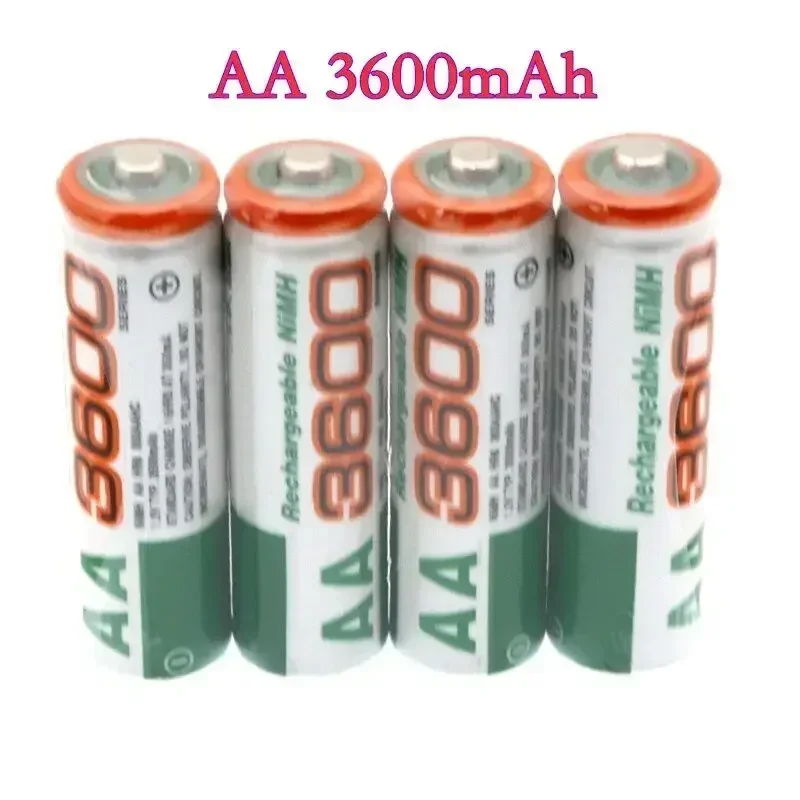 2023 New 1.2V AA 3600mAh Battery NI MH Pre-Charged Batteries Ni-MH Rechargeable AA3600 Battery For Toys Camera Microphone