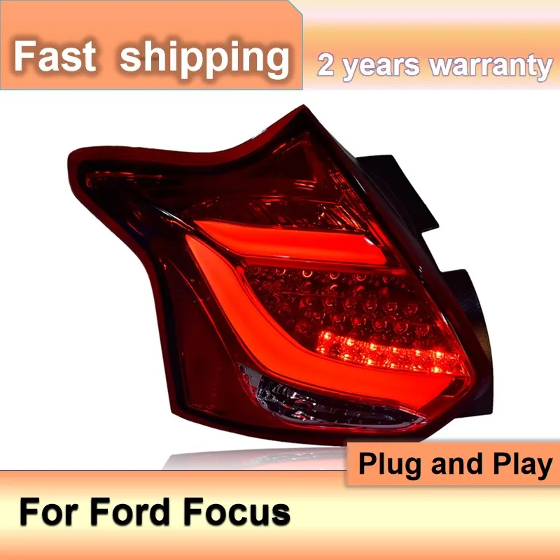 Accessori auto per Ford Focus fanali posteriori a LED 2012 2013 2014 Ford Focus fanali posteriori lampada posteriore con fendinebbia luce freno