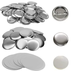 37mm Metal back DIY Badge Button Pins Blank Raw Material pins buttons badges supplies parts 100PCS