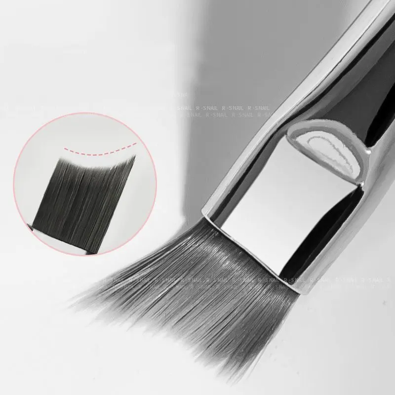 1 pz testa obliqua punta francese pennelli per unghie forma di luna francese pennello per unghie penna gel UV pittura acrilica disegno penna strumenti per manicure 8 #