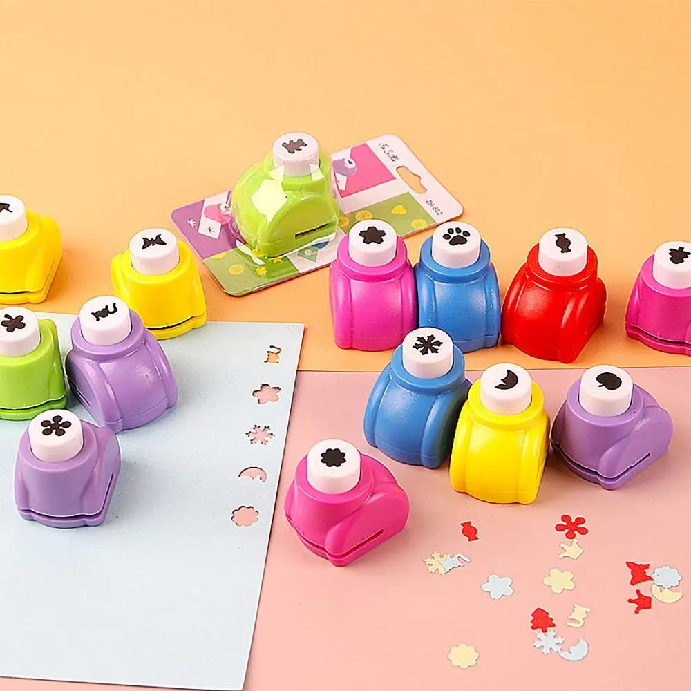 Mini Craft Tool Hole Punch Multi-shape DIY Embossing Device Plastic Paper Shaper Cutter Kids Children