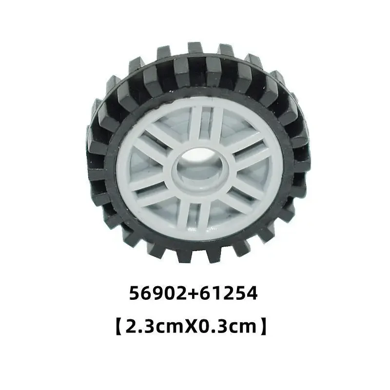 MOC High-Tech Tire Wheel Hub DIY Bricks Car Truck 44309 70695 15413 Construction Building Blocks Compatible Motorcycle Race Toys