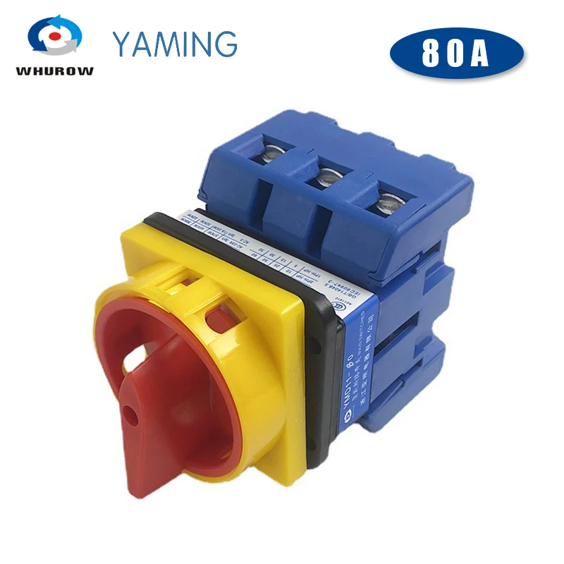 YMD11-80A 3P 4P Isolator Switch DC Disconnect Load Break ON-OFF Rotary Cam Switch LW30-80 Professional Manufacturer Supplier