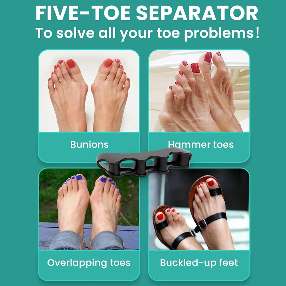 Toe Separators Doctor Recommended Correct Foot and Bunion Pain,Plantar Fasciitis Toe Straightener to Improve Functional Mobility image 5