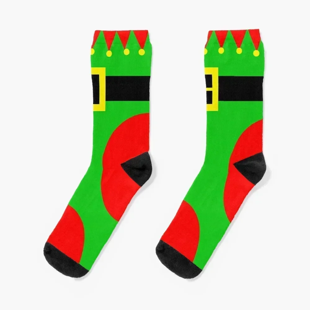 

Elf Christmas Socks happy retro floral Socks Woman Men's