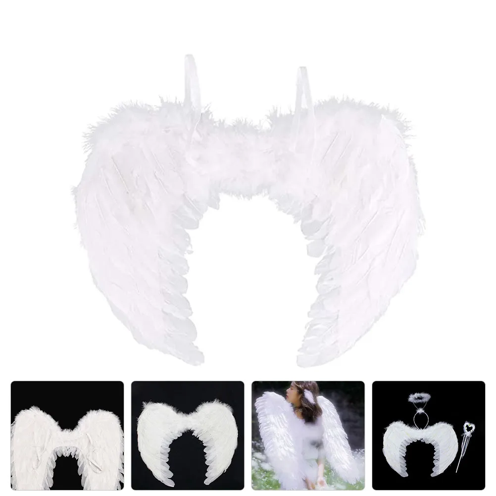 1 قطعة جناح بلوم للأطفال زي الملاك التأثيري الدعامة لحفلة عيد الميلاد والهالوين أداء زينة على شكل جناح