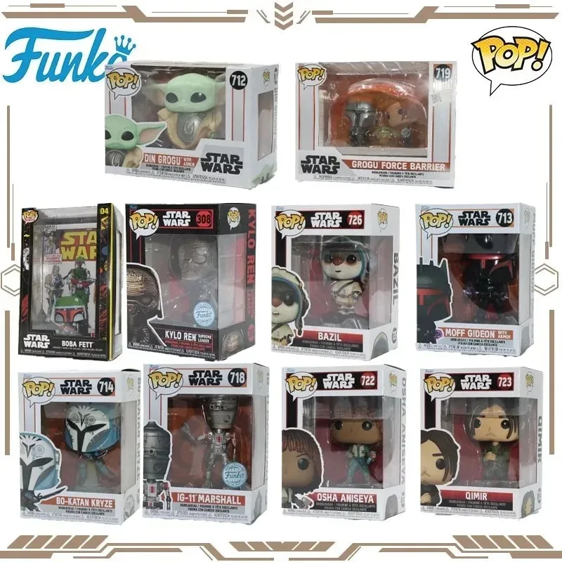

Оригинальные фигурки Funko POP по мотивам «Звездных войн»: Боба Фетт, Кайло Рен, Дин Грогу, Моф Гиддон – коллекционные модели, подарок для мальчиков и девочек.