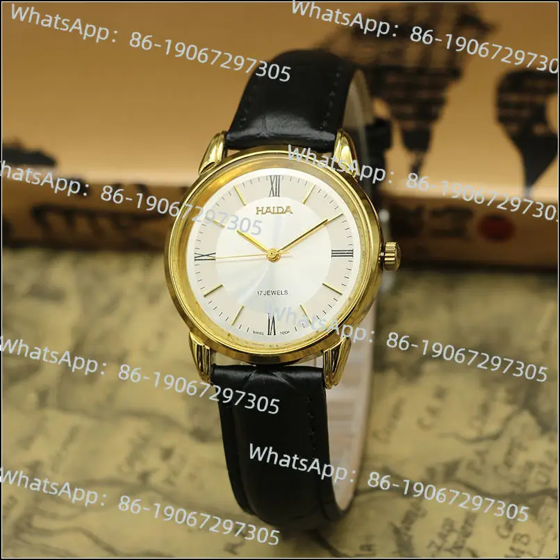 

Shanghai Retro Simple Business Belt Titanium Three Needle Mechanical Men's Watch Inventory