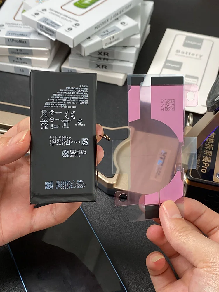AliExpress Bingo Cat High Capacity Diagnostic Battery for iPhone 12/13/14/15 pro Max Mini 0 Cycle 100% Health No Pop up Message Work for IOS 18&26