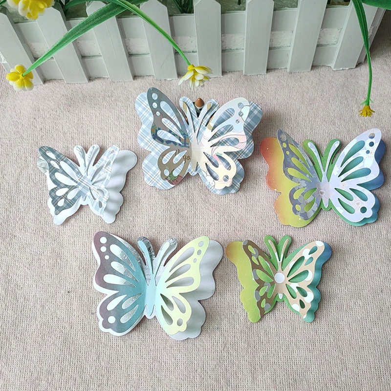 New 2 Pcs Three-dimensional Butterfly metal cutting die mould scrapbook decoration embossed photo album decoration card making