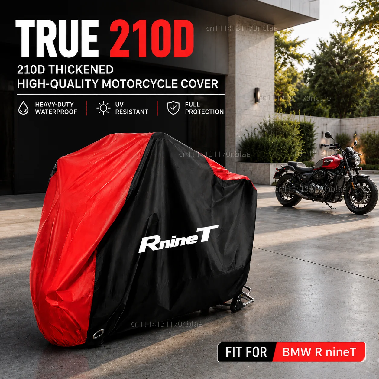 For BMW R nineT 2014-2026 210D Motorcycle Cover Waterproof Oxford Fabric All Season Dustproof UV Protection Moto Rain Cover