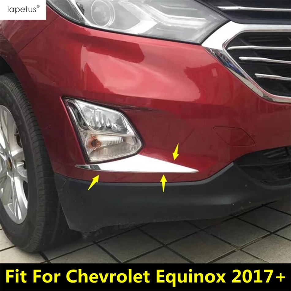 

2 Pcs Chrome Front Bumper Fog Light Lamp Eyelid Eyebrow Molding Cover Kit Trim Accessories For Chevrolet Equinox 2017 - 2020