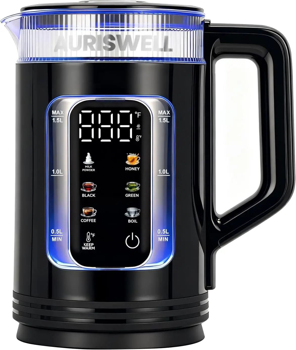 

Smart Electric Kettle with Temperature Control, Glass Water Boiler for Tea & Coffee, Auto Shut Off, Keep Warm