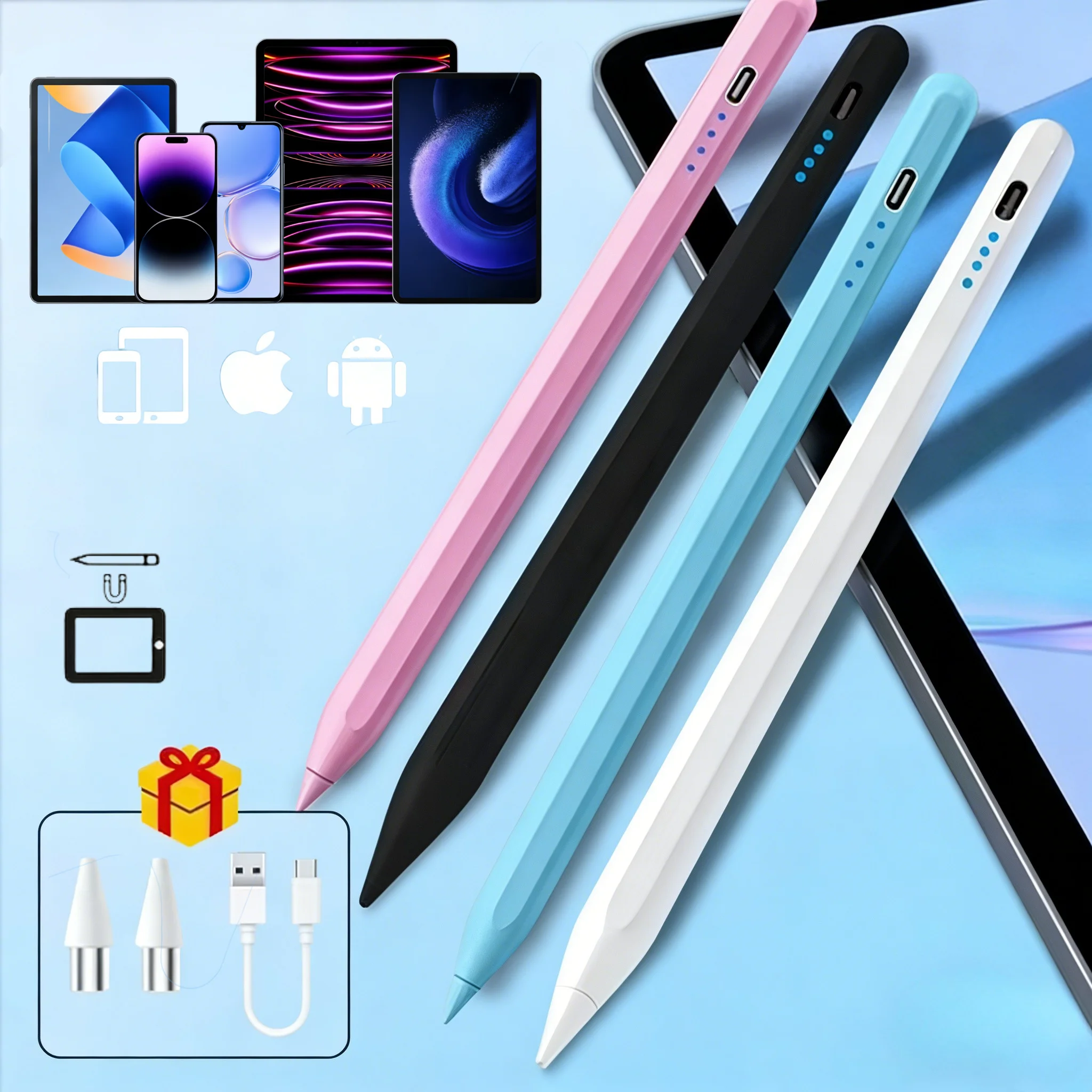For Apple Pencil Stylus Pen iOS Tablet Touch Pen With Power Display For iPhone Xiaomi Tablet Accessories